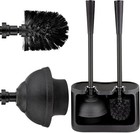 Toilet Brush And Plunger Set 18-in Rust - Stainless Steel Design - Long Handles
