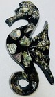 Set Of 2 Sea Horses Acrylic Lucite Abalone Shell Wall Art Vintage Nautical Fish