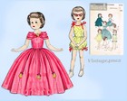 1950s Vintage Butterick Sewing Pattern 7974 Cute 15 Inch Sweet Sue Doll Clothes