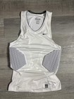 Nike Tank Top Mens Medium White Pro Combat Padded Dri-fit Football Compression