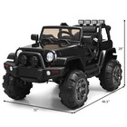 Costway 12v Kids Ride On Truck Car W   Remote Mp3 Music Led Light Black