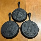 3 Five Inch Dia Miniature Skillets Nice Wall Hangerwall Hangers   