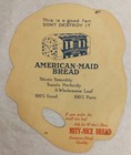 1919 Ad Hand Thumb-hole Fan  american-maid Bread  - Die Cut - Chromolithographed