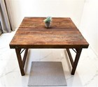 Rustic Square Table  Vintage Dining Room Table  Kitchen Island  Game Table  I