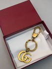 Gucci Charm Logo Gg Gold Design Keychain Gift Key Chain With Brand New In Box