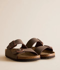 Birkenstock Arizona Sandals Mocha Birkibuc Leather Men s Shoes Wide Eu 42-45