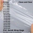100 Pcs 14x20 Inch Pvc Heat Shrink Wrap Bags For Gift Baskets Shoes Jars