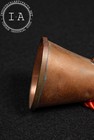 Vintage Brass And Copper Military Bugle With Red Tassel Cord