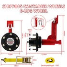 2pack Shipping Container Wheels 6-lug Wheels Kit  Shipping Container Accessories