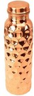100  Pure Copper Water Bottle Diamond Drinking Storage 1000 Ml Ayurveda Benefits