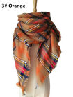Women Winter Warm Long Blanket Tartan Scarf Plaid Shawl Wrap Plush Scarves