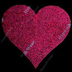 Rhinestone Transfer   Heart    Iron On  Hotfix  Pick Your Color