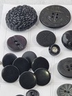 Vintage Lot Of Assorted Black Buttons  1