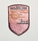 Vintage Souvenir Travel Patch Michigan State Lakeside Lake Pier Dock Fishing