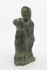 Hunter Vintage Inuit Stone Carving Sculpture Eskimo Man   Seal Signed 4  Tall