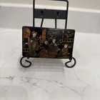 Antique Chinoiserie Papier Mache Snuff Box With 3 Internal Compartments - Canada