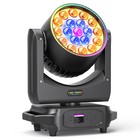 19led Moving Head Wash Light With Rgb Ring Zoom Sound Activated Party Disco Dj