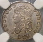 1830 Capped Bust Silver Half Dime W attractive Gorgeous Natural Patina Ngc Au 55