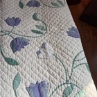 Xl Vintage Tessile Inc Hand Quilted Tulip Applique King Quilt Farmcore Cottage