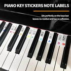 Piano Notes Guide For Beginner  88-key Full Size - Removable Piano Keyboard Stic