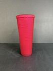 Starbucks 2023 Ruby Hot Pink Soft Touch Studded Tumbler Venti 24oz Sku 011140551
