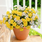 Aloxa 12 Bundles Artificial Flowers For Outdoors Uv Resistant Fake Silk Morning