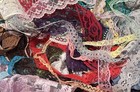 Vintage Colored Lace Trim Bulk Lot Sewing Craft Snippet Roll Doll Clothes