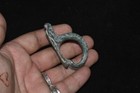 Genuine Ancient Roman Glass Ring With Engraved Bezel Depicting An Animal