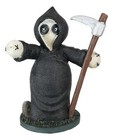Ebros Voodoo Stiches Graveyard Grim Reaper W scythe Figurine Pinheadz Collection