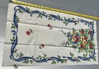 Vintage Startex Kitchen Towel Cotton linen Printed Flower   Leaf Design Crisp