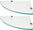 2 Pack Glass Corner Shower Shelves 2 Tier Shelves Shower Caddy Shelf Wall Mou   