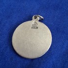 Vintage St  Michael Medal Pendant Sterling Silver Catholic Archangel Charm 19mm