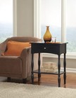 Alaterre Shaker Cottage End Table Drawer And One Shelf  Charcoal Gray  Furniture