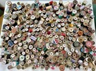 Lot Of 340 Vintage Wooden Spools   Most W  Thread   Many Brands   Colors