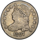 1827 Capped Bust Dime Pcgs F12  Very Nice For The Grade 