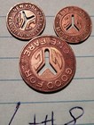  8 Lot Of 3 Three  Vintage Nyc New York City Transit Subway Tokens