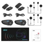 Ejeas Q7 Motorcycle Helmet Bluetooth Intercom For 7 Riders Talk Interphone 4x