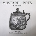 Cactus Flower - Antique Mustard Pot - Mt  Washington Crown Milano Art Glass