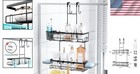 Over The Door Shower Caddy Hanging Bathroom Organizers Rustproof Storage Shelves