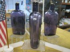  mighty Nice purple Violet m  Carney   Co  1 Pint Strap Side Flask lawrence mass