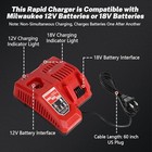 12v-18volt M18 M12 Rapid Charger For Milwaukee 48-59-1812 M12-18c Li-ion Battery