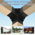 4pcs Pergola Corner Bracket Kit 4x4 3-way Right Angle With Screws Patio