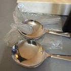 Vtg Mid Century Mcm Dark Wood Salad Serving Spoon Fork W  Salt   Pepper Shakers