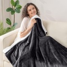 Extra Warm Sherpa Fleece Blanket Soft Thick Bedding Throw For Winter Twin Queen