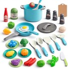 35pcs Kids Kitchen Toy Accessories  Toddler Pretend Cooking Playset With Play   