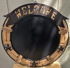 Rustic Metal Western Welcome Chalkboard Sign Stars Rope Country Southwestern Usa