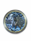 Rare Colorized Wolf   Viking Commemorative Coin Fantasy Art Silver Plated