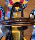 Hunter Derby Bridle Raised   Fancy Stitch Wide Noseband Adjust F s To O s Nice