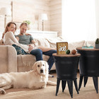 Farmhouse Accent Side Table  Rustic Antique Galvanized End Coffee Or Cocktail Ta