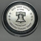 American Eagle Liberty Bell Vintage Coin 1 Troy Oz  999 Fine Silver Round Medal